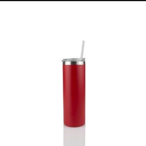 20oz POWDER COATED SKINNY TUMBLER RED CUSTOM ENGRAVED